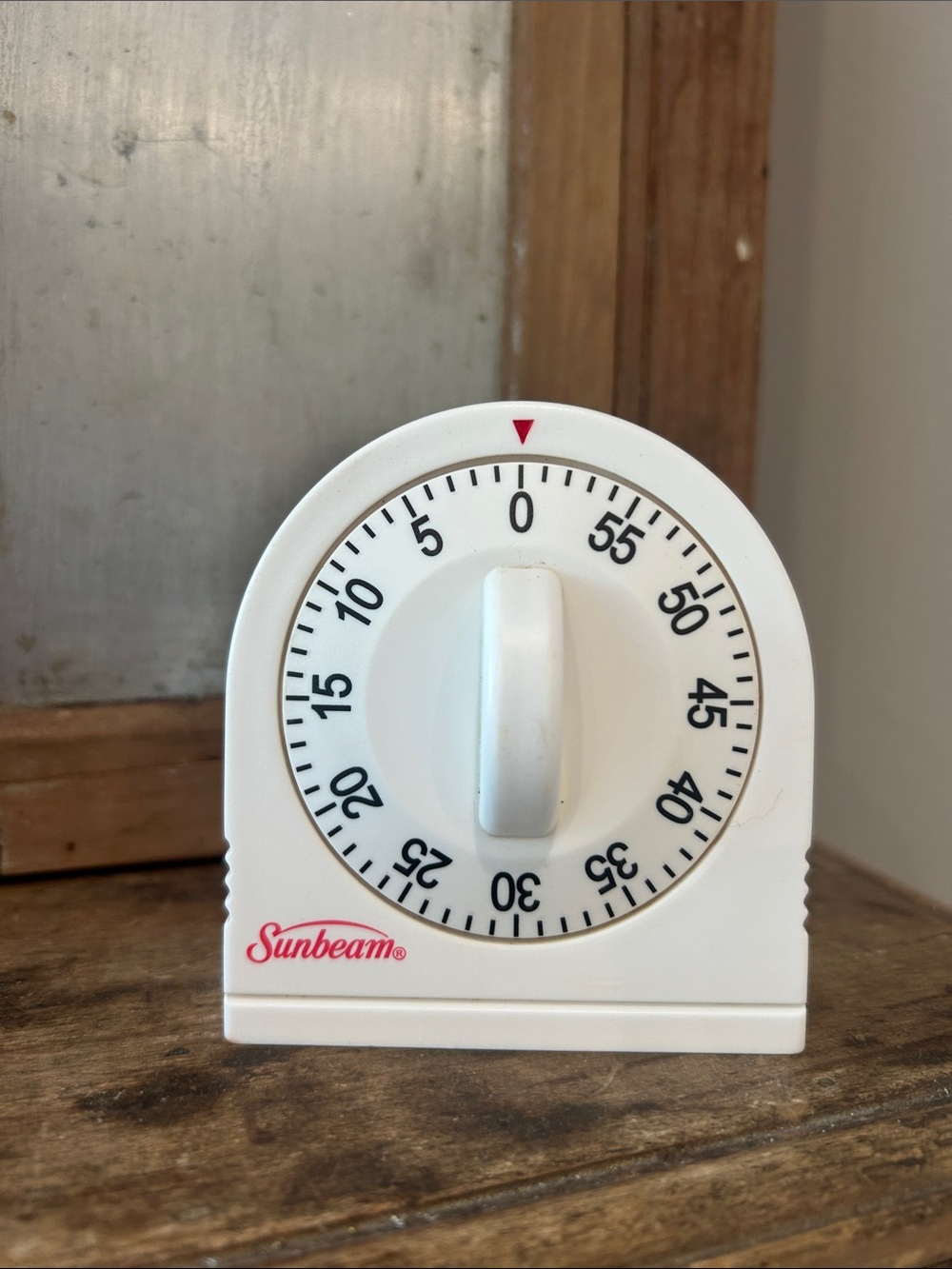 Sunbeam White and Black Mechanical Kitchen Timer